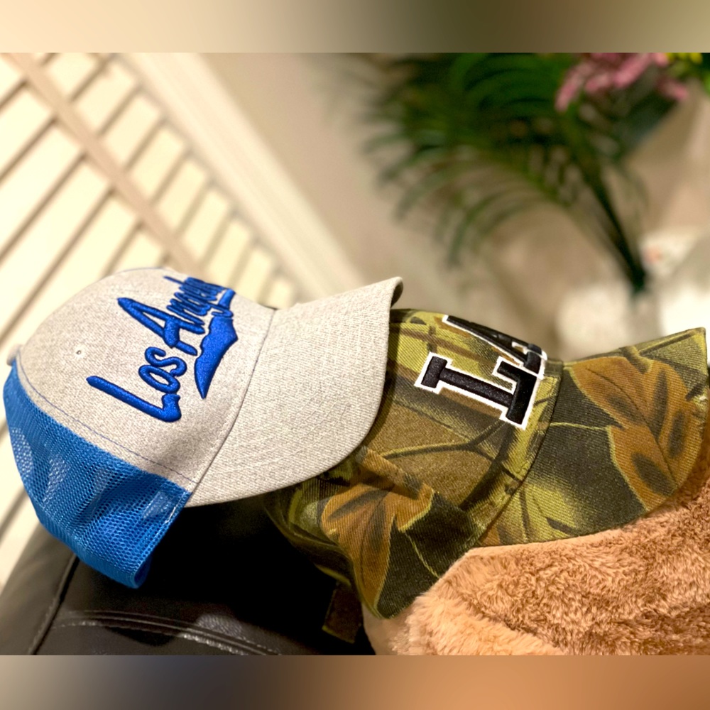 🧢🧢Youth Royal Los Angeles Dodgers Team Logo Clean Up Adjustable Hat set of 2